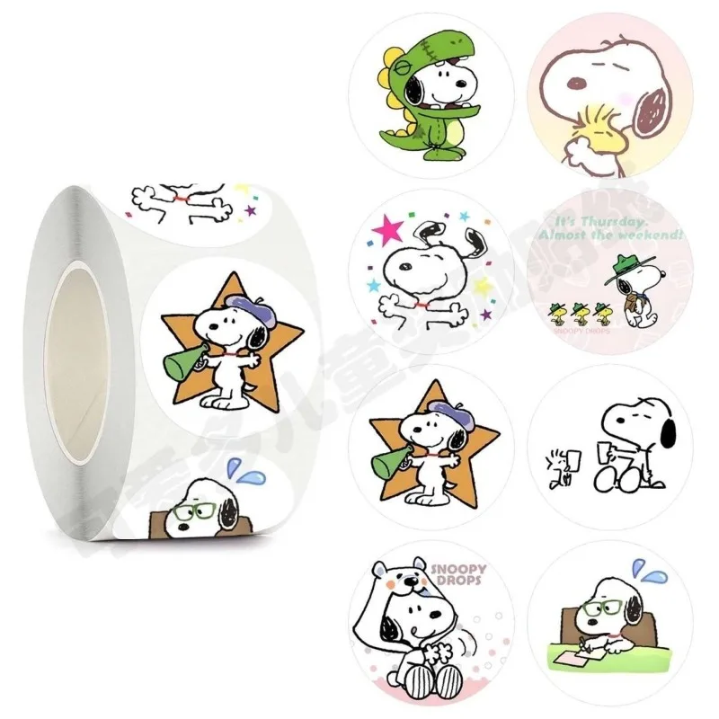 Cute Snoopy anime peripheral sticker label manual children's cartoon sticker reward sticker decorative painting wholesale