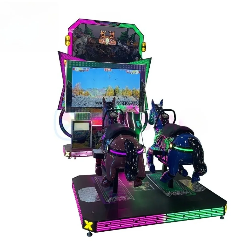 Máquina de juego de carreras de caballos con monedas, máquina de juego de tiro para salón de juegos.