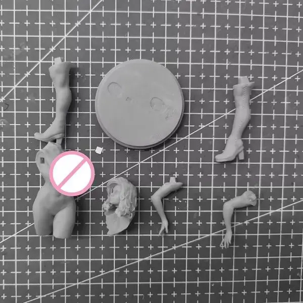 ชุดโมเดลเรซิ่นหล่อขึ้นรูปขนาด 1/24 รูปปั้นผู้หญิงน่ารัก ของเล่น DIY แบบประกอบและไม่ลงสี