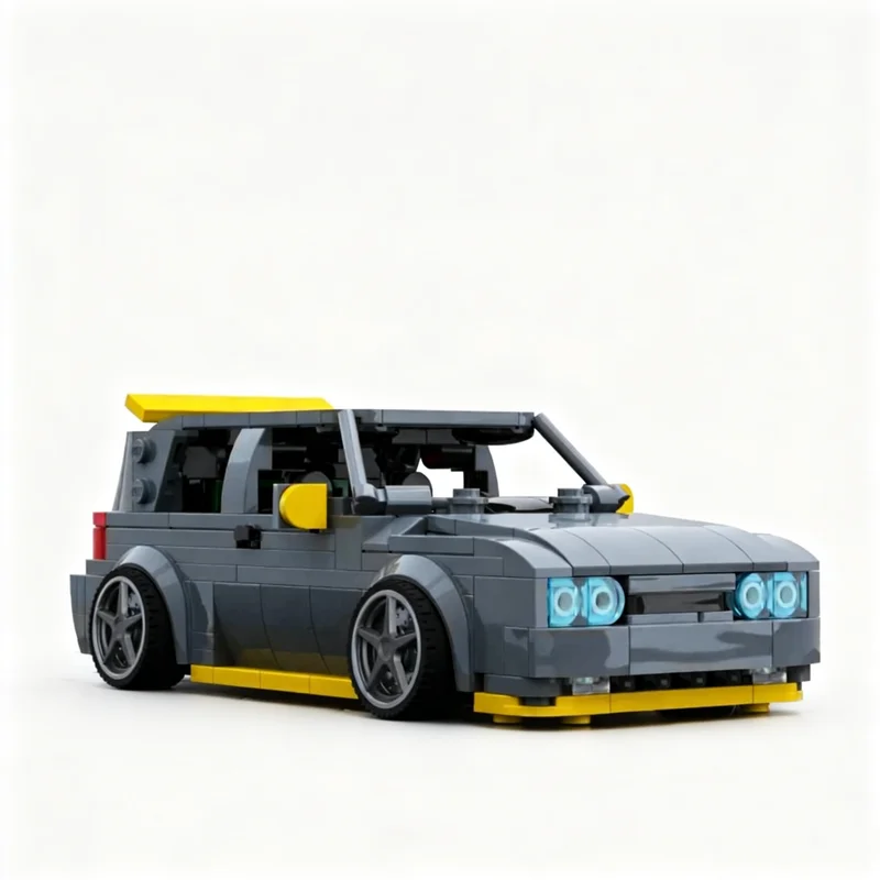 408PCS MOC City Champions Super Car Volkswagen Golf Gti MK3 Model Technology DIY Assembly Building Blocks Display Birthday Gift