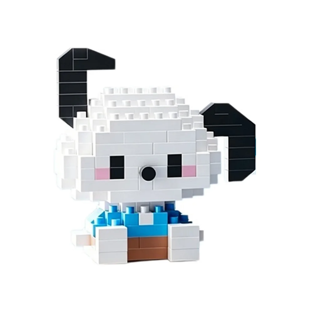 Sanrio Hello Kitty Kuromi My Melody Cinnamoroll Bausteine Cartoon-Figuren Ziegel Kinder-Bauspielzeug Modell Geschenk