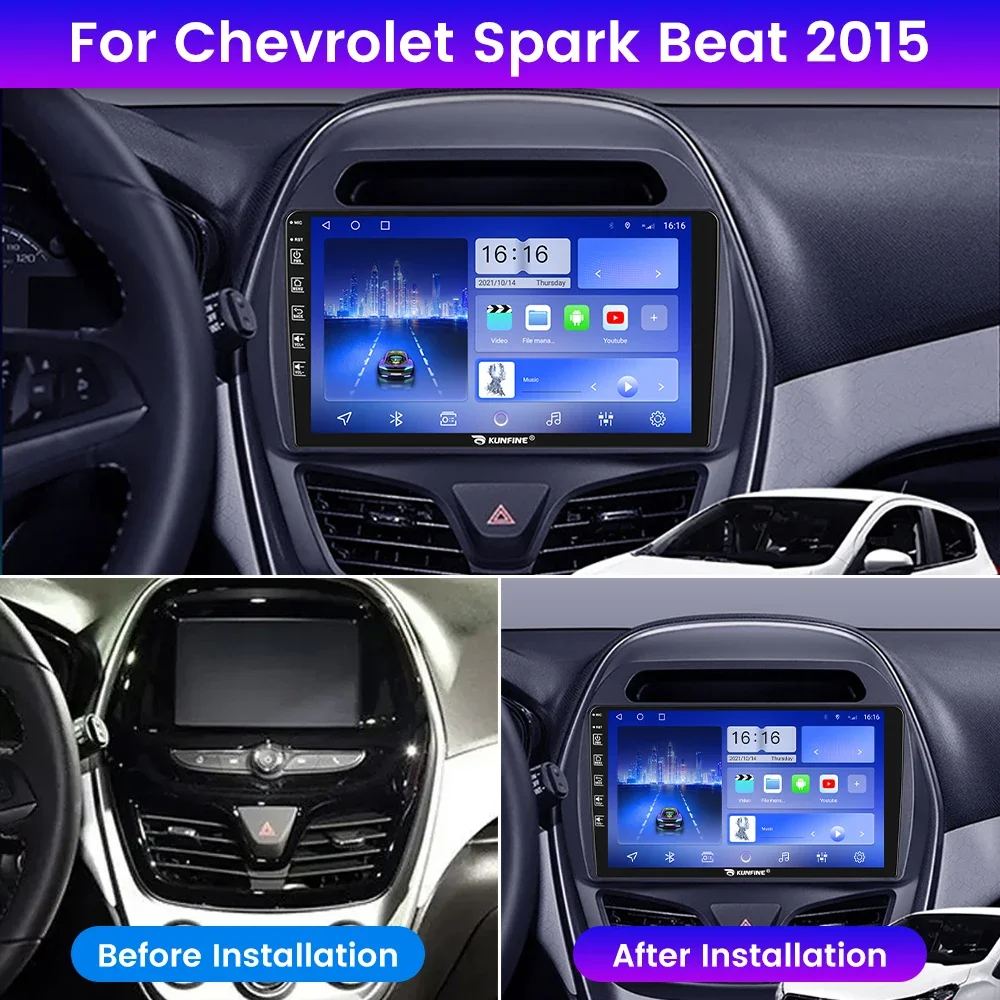 Android Car Radio For Chevrolet Spark 2015-2018 Car Stereo 2Din Octa Core GPS Navigation Player IPS Screen Carplay Android Auto