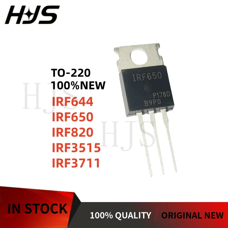 10 piezas 100% nuevas IRF644 IRF650 IRF820 IRF3515 IRF3711 IRF 644 IR F650 IRF 820 IRF 3515 IRF 3711 en stock TO-220