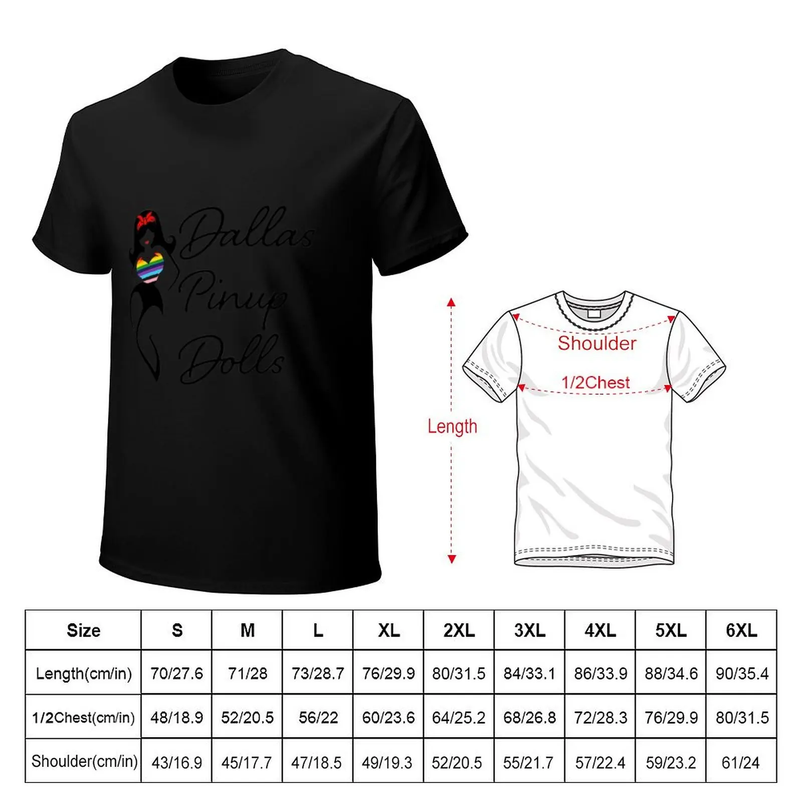 Dallas Pinup Dolls - Image Logo - Light Background T-Shirt man t shirt graphic T-Shirt