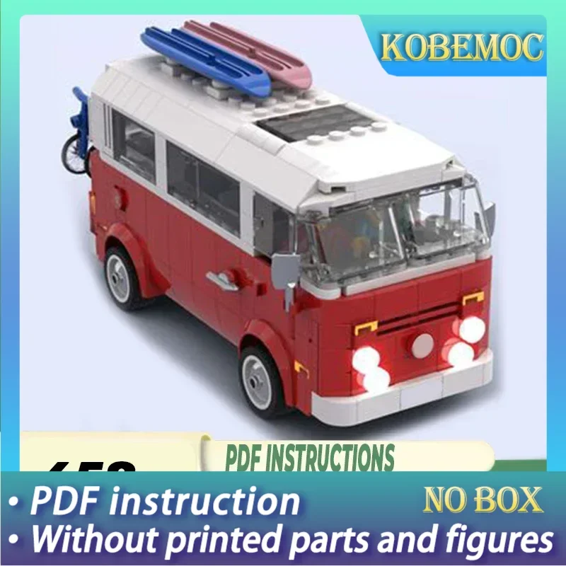 City Car Model Moc Building Bricks T2 Microbus Minivan Camper Technology Modular Blocks Gifts Christmas Toys DIY Sets Assembly