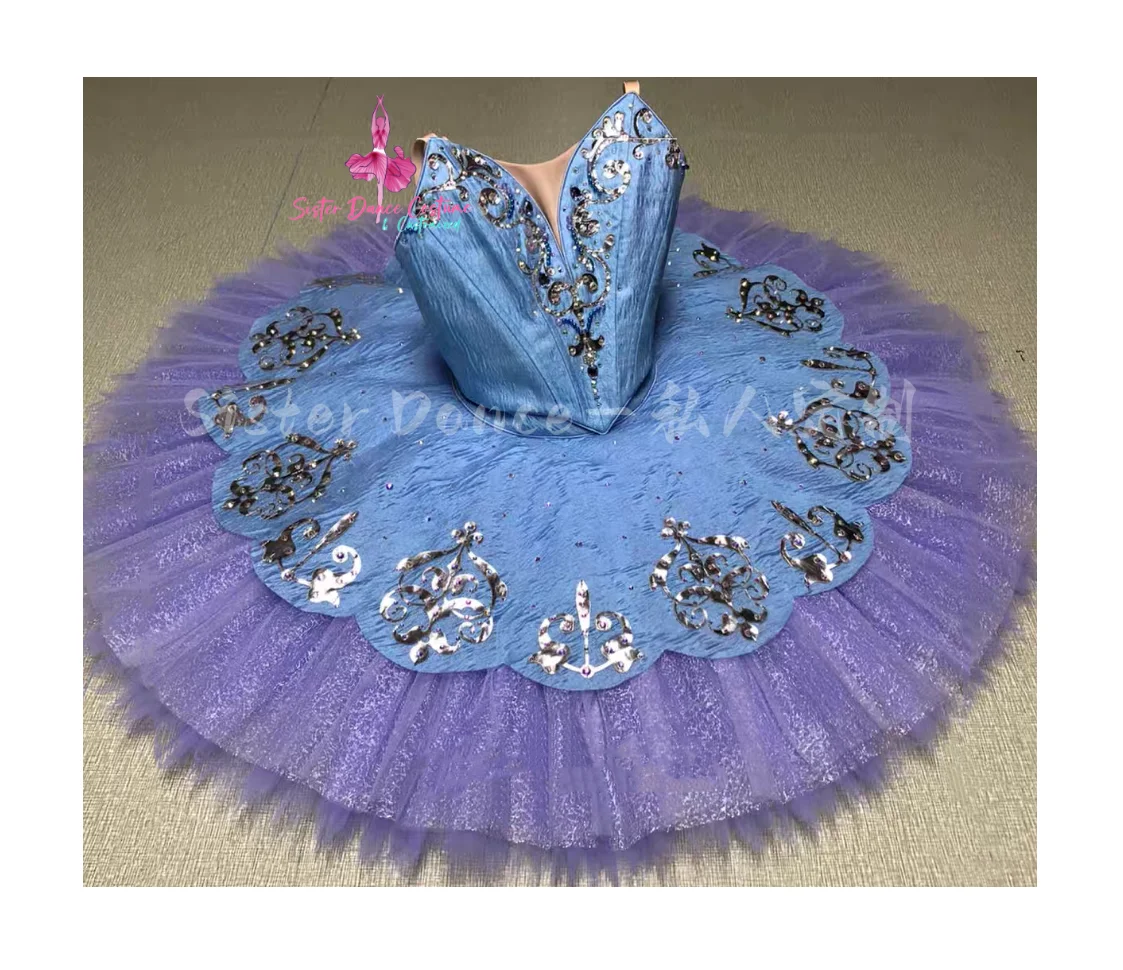 Professional split tutu performance plate skirt forest queen and other roles tailored for adult children competition costumes