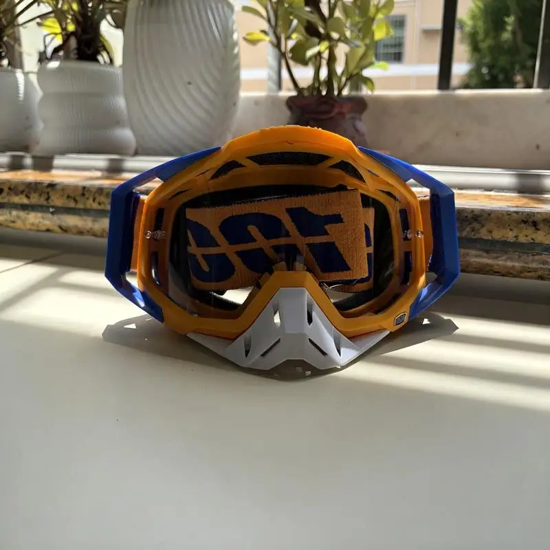 Wind‑Sand‑Proof Riding Goggles Clear Mirror Lens Many Colorways Lightweight Pressure‑Relief Sponge Adult Outdoor Motocross Gear