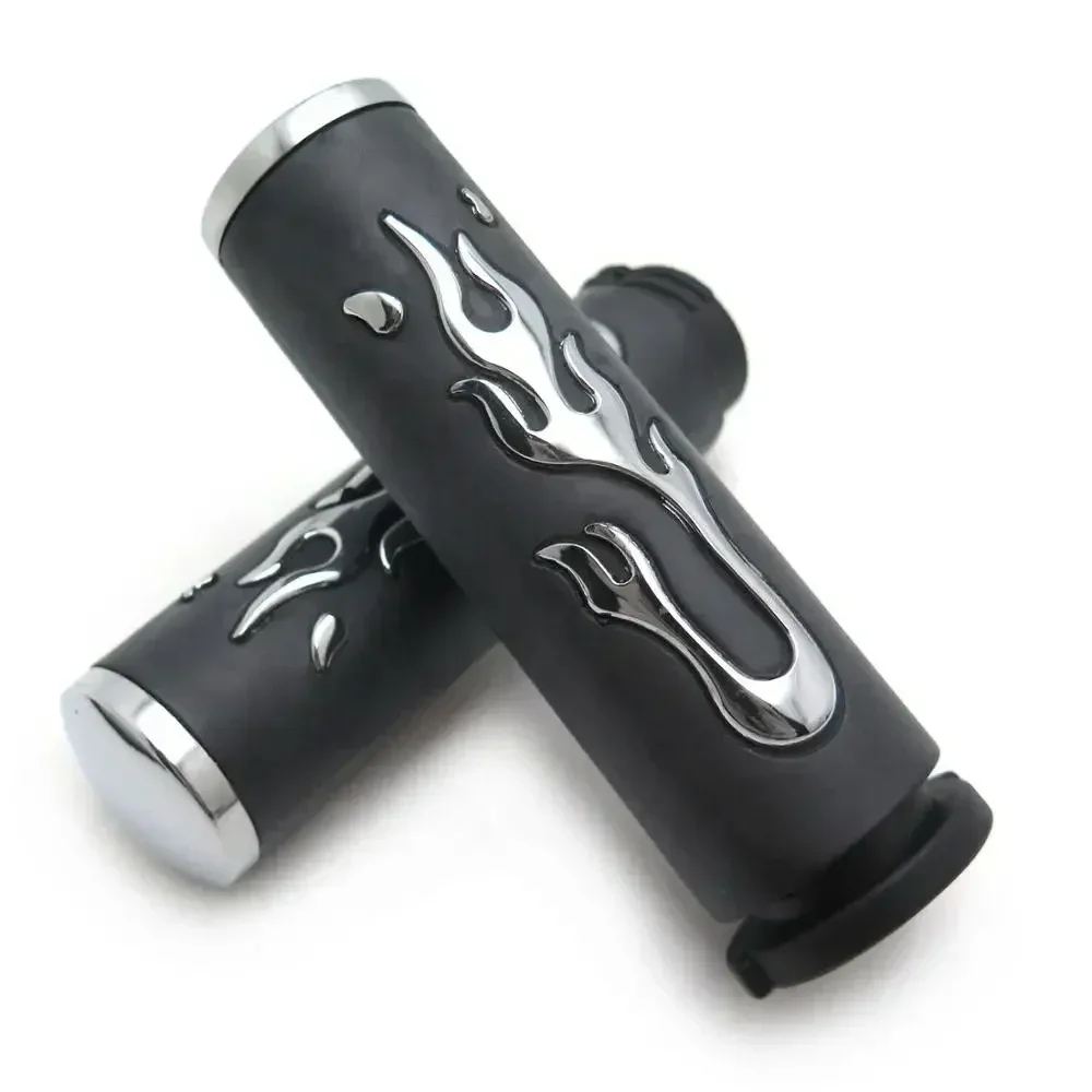 

25MM Motorcycle Flame Angry Fire Handlebar Grips for Harley Suzuki Throttle