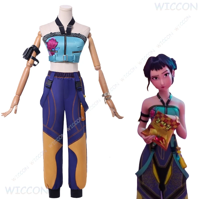

K-Pop Rumi Zoey Cosplay Costume Wig Demon Hunters Stage Clothes Halloween Huntrix Girls Group Idol Roleplay Outfit Women 2025