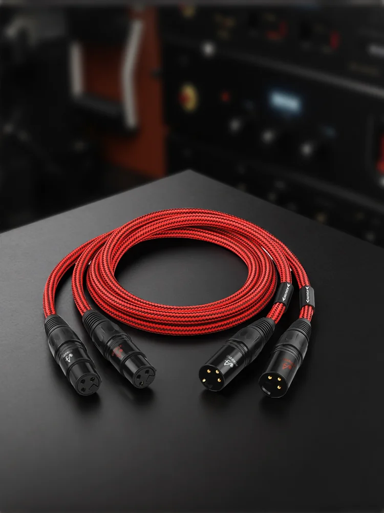 Kabel HiFi XLR Wysokiej Jakości 6N OFC Zbalansowany Kabel Audio 2XLR do 2XLR Męski na Żeński do Mikrofonu Wzmacniacza — zdjęcie produktu 7