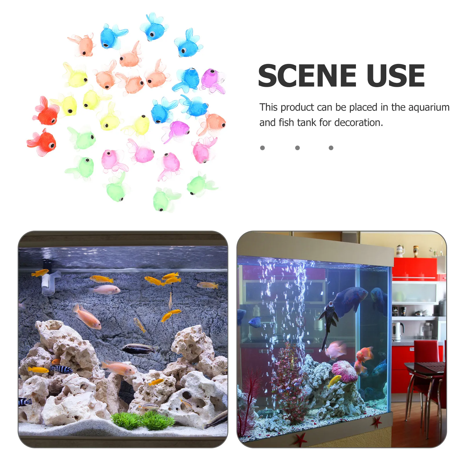 20Pcs Lifelike Goldfish Aquari - Aquarium Fish Goldfish ulasan dan harga