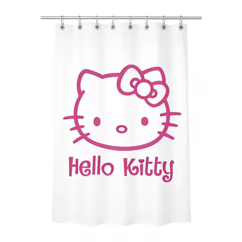 Funny Print Shower Curtain Waterproof Washable With Hooks For Home Bathroom Use