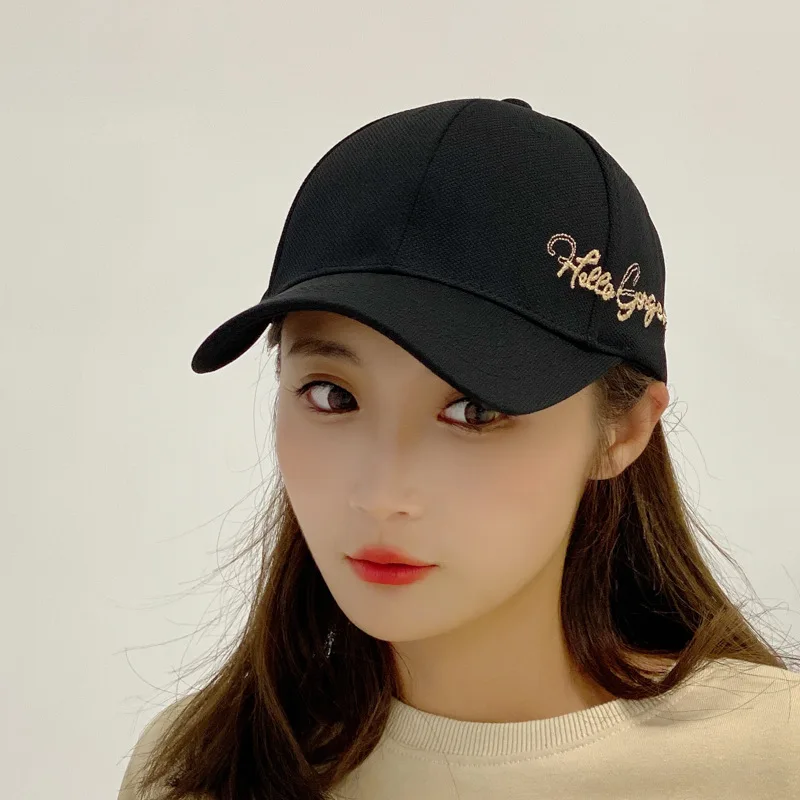Korean Style Letters Embroidery Baseball Cap for Men Women Summer Adjustable Hip Hop Sun Hat Unisex Snapback Caps Gorras Кепка