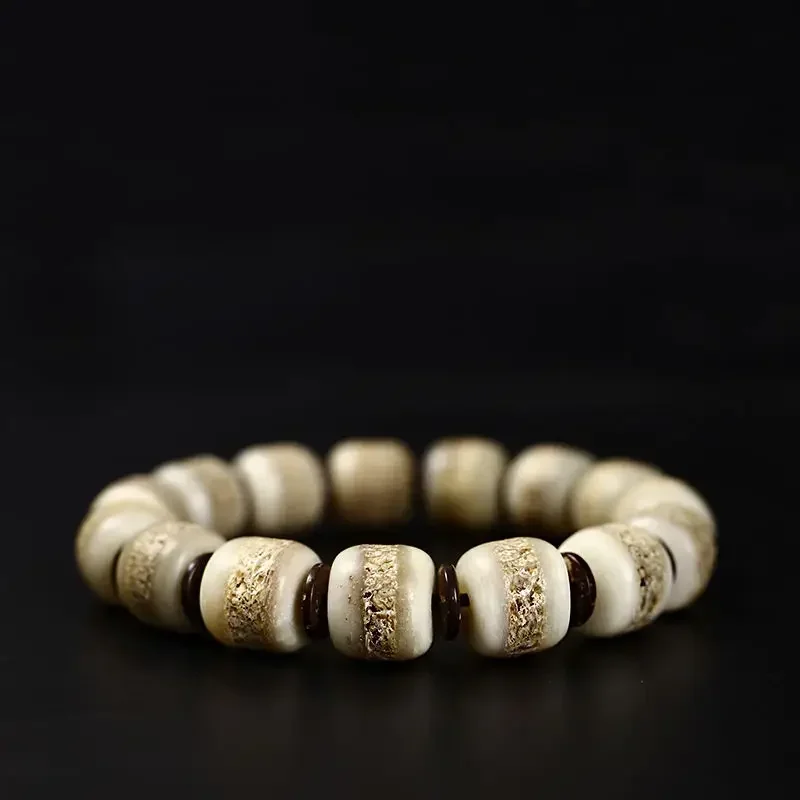 Anglang Tibetan yak bone bracelet Gabala Lungu Buddha beads bone products literary play rosary bone gifts for men's handstring