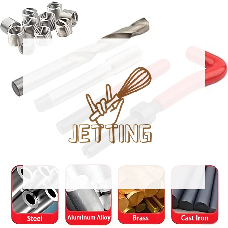 NEW 30Pcs Metric Thread Repair Insert Kit M5 M6 M8 Car Pro Coil Tool M8*0.8Thread Repair Insert Kit