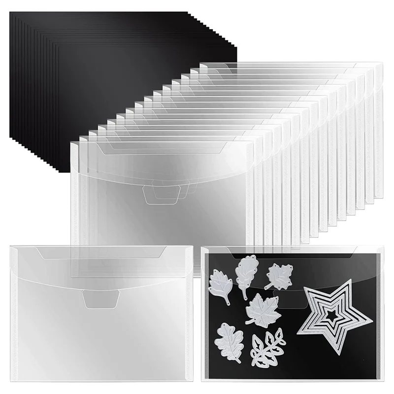 

48 шт. карманы для хранения штампов и штампов с резиновыми магнитными листами, водонепроницаемый многоразовый органайзер для наклеек, держатель для квитанций-горячий