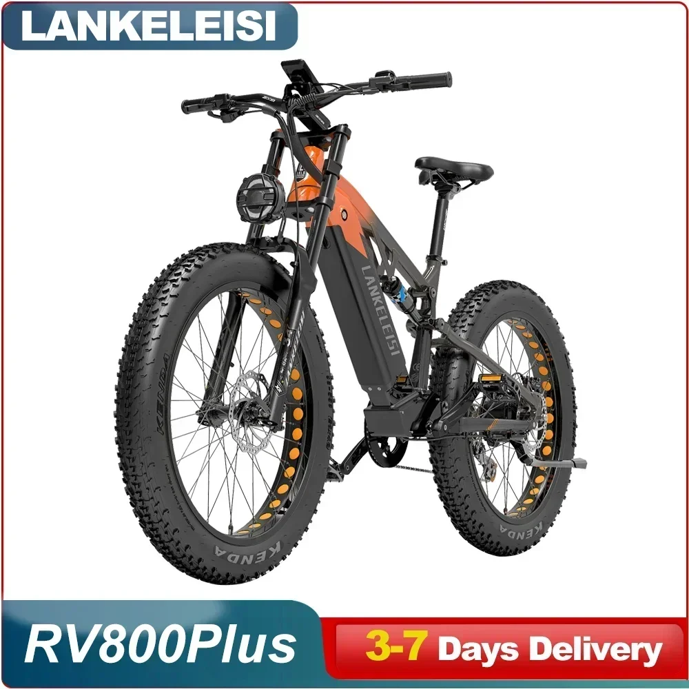 Electric Bicycle LANKELEISI RV800PLUS 750W MOTOR 48V 20AH lithium battery Electric Bike Mountain off-road 26 inch fat tire ebike