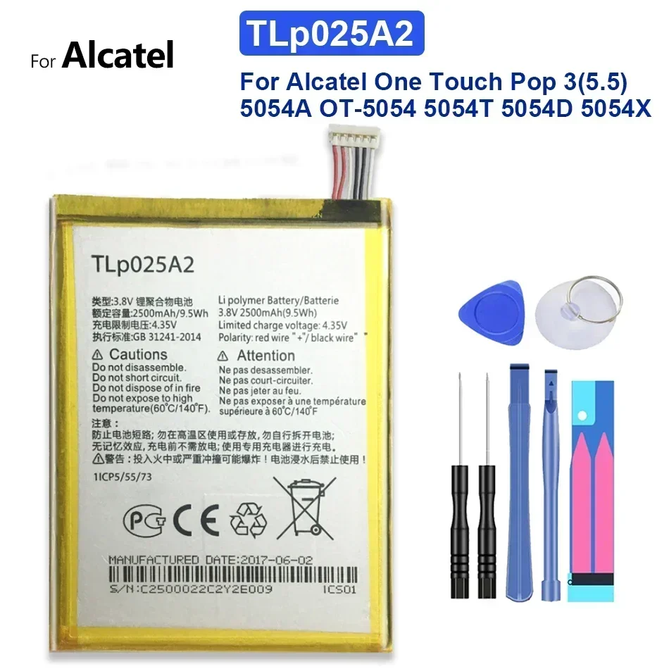 알카텔 원터치 POP C9 픽시 4 (7) 3G 9003X 9003A 6.0 OT 8050D/9001D 팝 3 (5.5) 5054A TLP025GC, TLP025DC ,TLP025A2 용 배터리