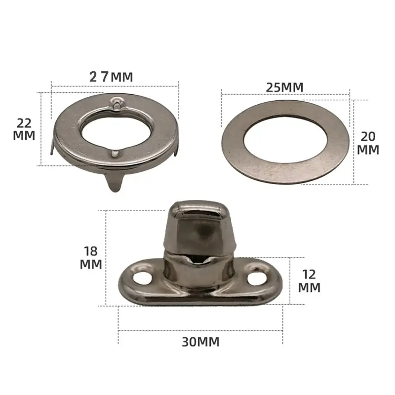 5Sets Screw Base Snaps Turn Button Boat Cover Enclosure Eyelet Canvas Snap Fastener Turn Button Zinc Alloy Lock