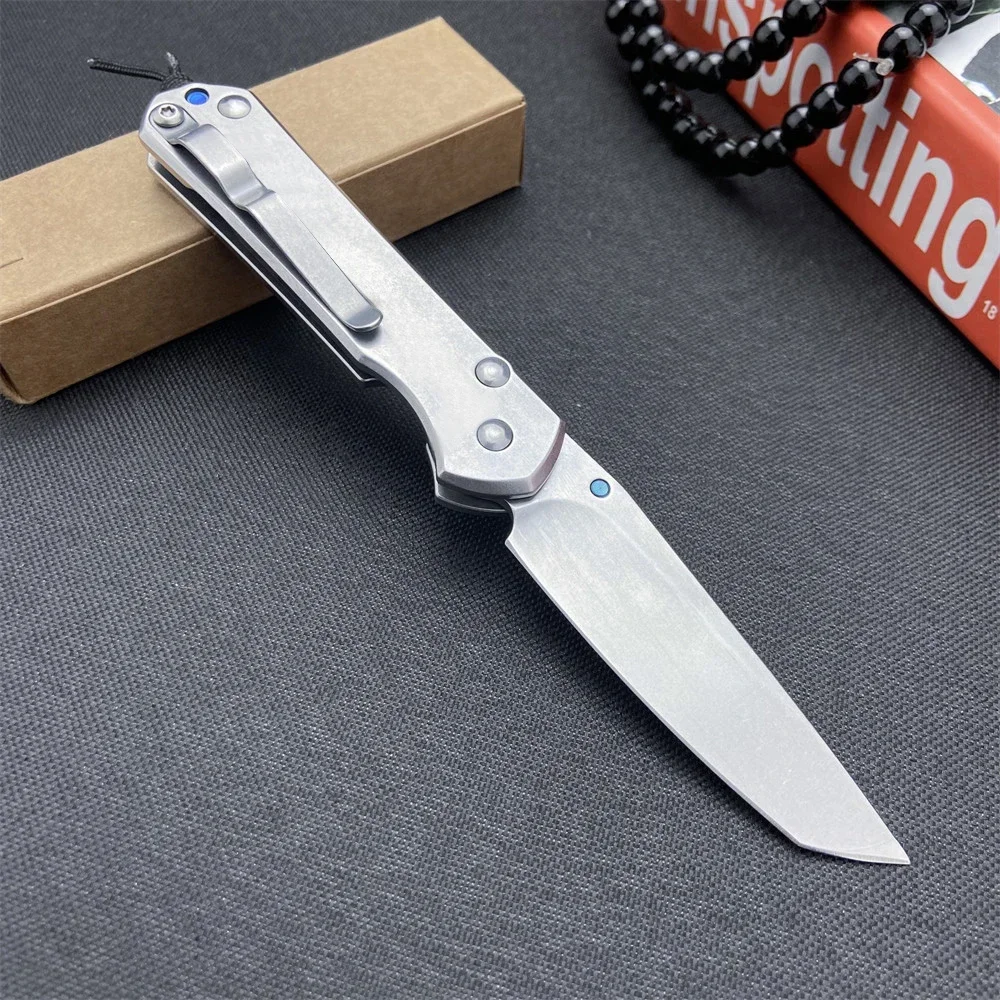 Multifunctional Pocket Folding Knife All Steel Handle Tanto 5CR15 Blade High Hardness Sharp EDC Tool Mercerized EDC Knife