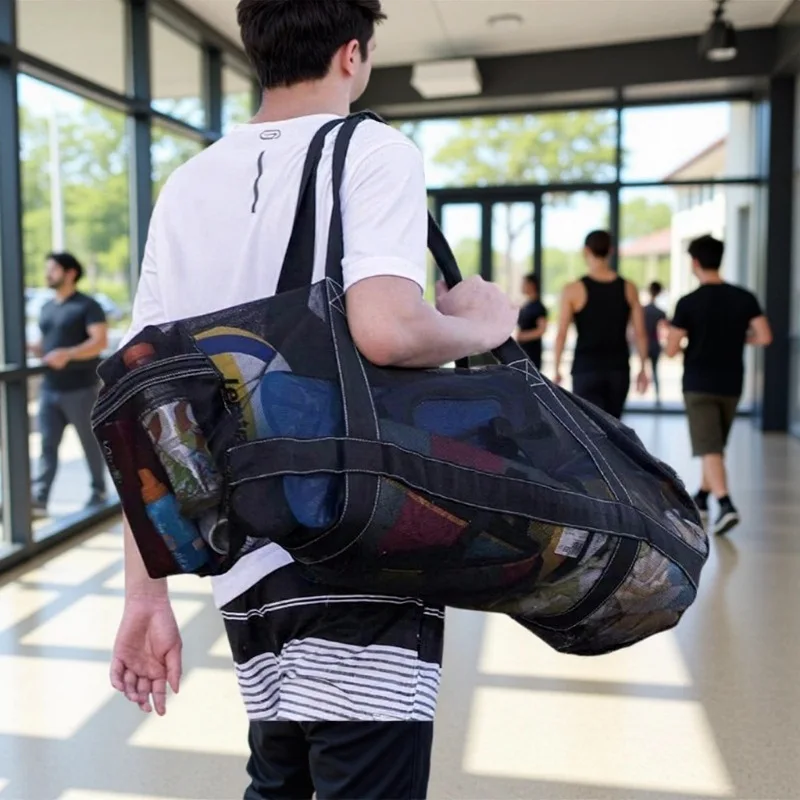 Extra Large Capacity Mesh Diving Bag Surfing Snorkeling Fins Equipment Storage Dry Beach Swimming Duffle Case Foldable