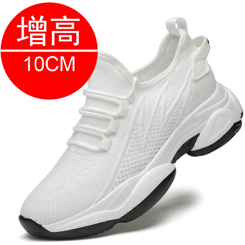 2024 Men\'s Elevator Shoes Men Sneakers Height increasing 10cm 8cm Hidden Heels Height Increased Sports Shoes Taller Male 36-44