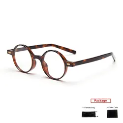 mimiyou Acetate Round Glasses Frame Women Anti Blue Light Optical Eyewear Men Eyeglasses Frame Clear UV400 Computer Glasses