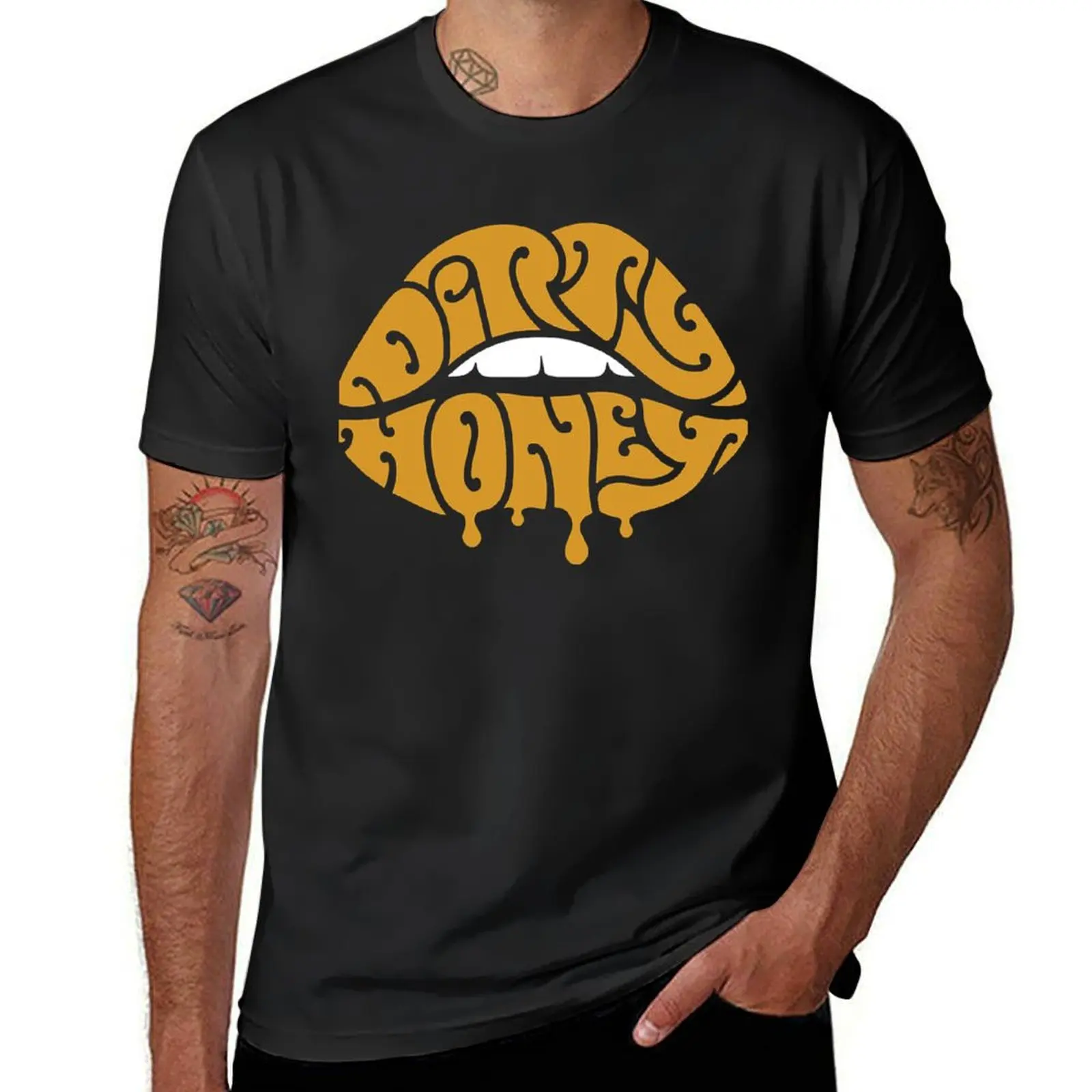 Dirty Honey Band Logo T-Shirt blacks customizeds men t shirt