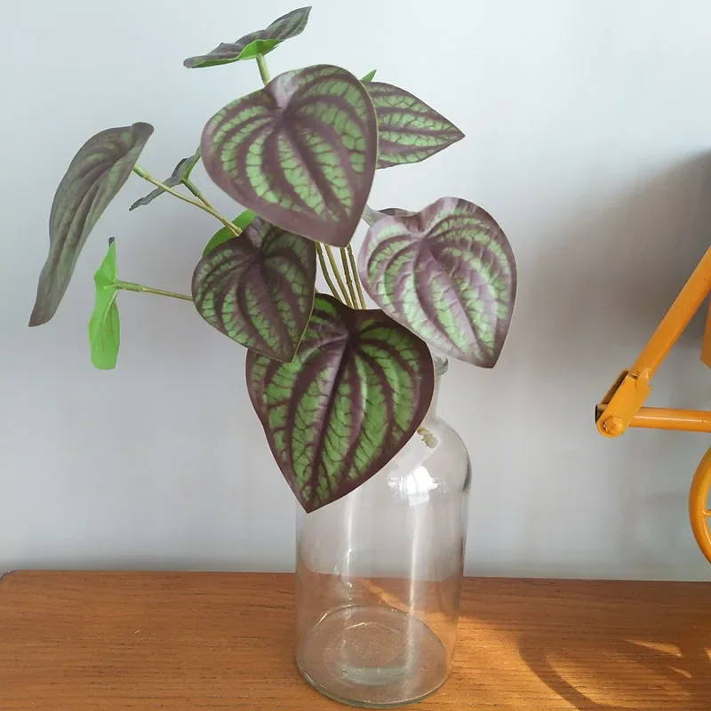 32 "große Gefälschte Pflanzen Tropical Monstera Künstliche Palme Kunststoff Blatt Wasser Anlage für Büro Schreibtisch Home Garten Grün decor – Detail 27