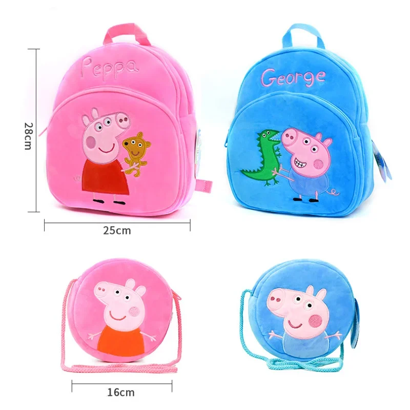 Originele Peppa Pig Meisjes Jongens Rugzakken Kinderen Pluche Rugzakken Schattige Dieren Varken Speelgoed Reizen Voorschoolse Pack Kleuterschool Geschenken