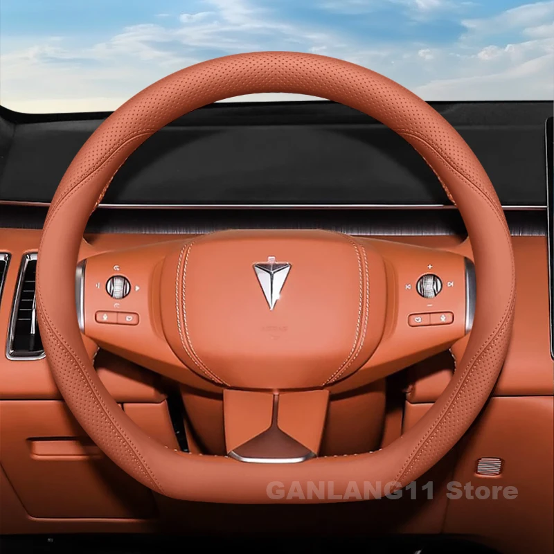 

Leather Car Steering Wheel Cover For CHANGAN Deepal S05 s07 sl03 g318 2024 2025 Auto interior Deepal g318 Accessories 2025