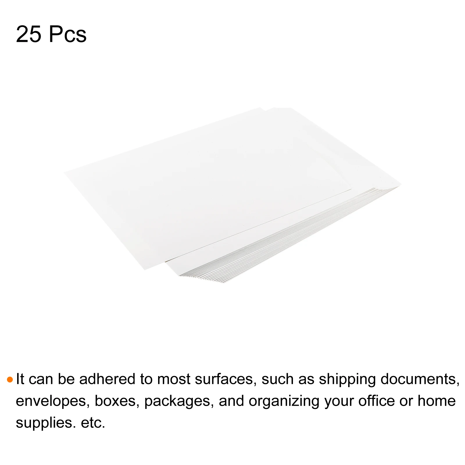 25/50 Adhesive Sheets Coated Paper Sticker Full Sheet Shipping Labels A3/A5 Size for Copier Laser Printer White (1 Label/Sheet)