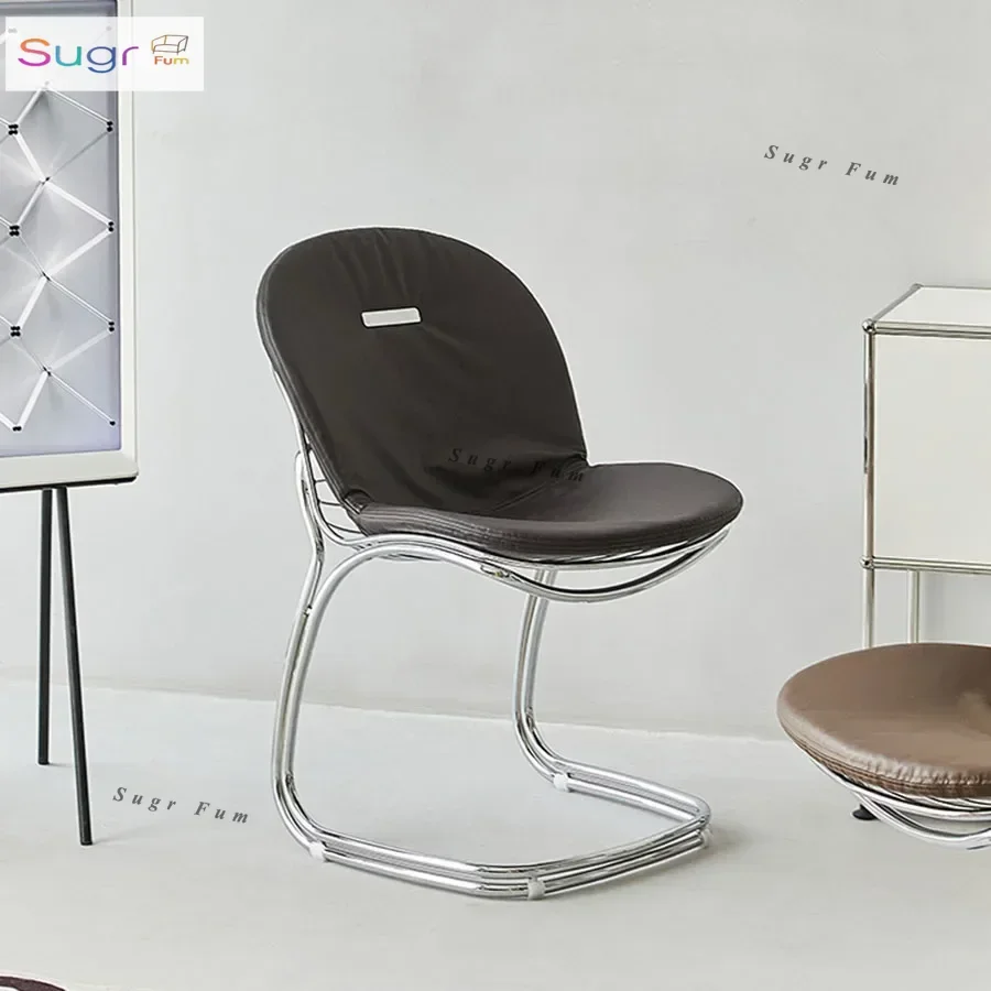 

Обеденный стул с изогнутыми ножками, спинки, современный скандинавский ресторан, уникальные стулья с металлическими каркасами, кожаная мебель для спальни Meuble Salon