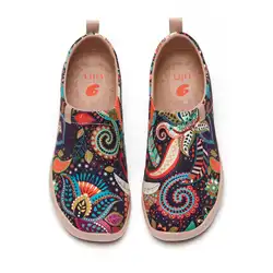 UIN 2022 Southeast Asian Style Series Women Shoes Slip On Art Painted Comfort Round Toe Shoes Summer Ladies Sneaker