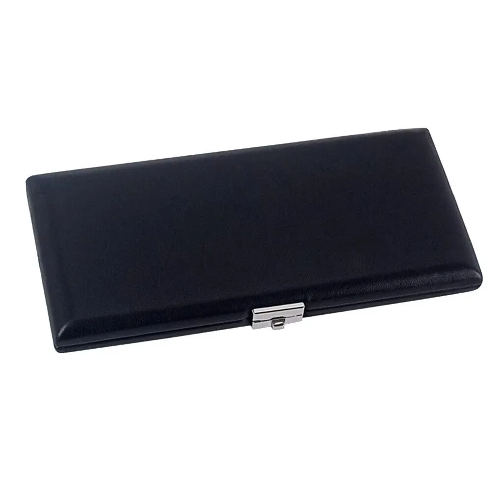 10pcs Oboe Reeds Holder Box Black Pu Leather For Musician Gift Portable