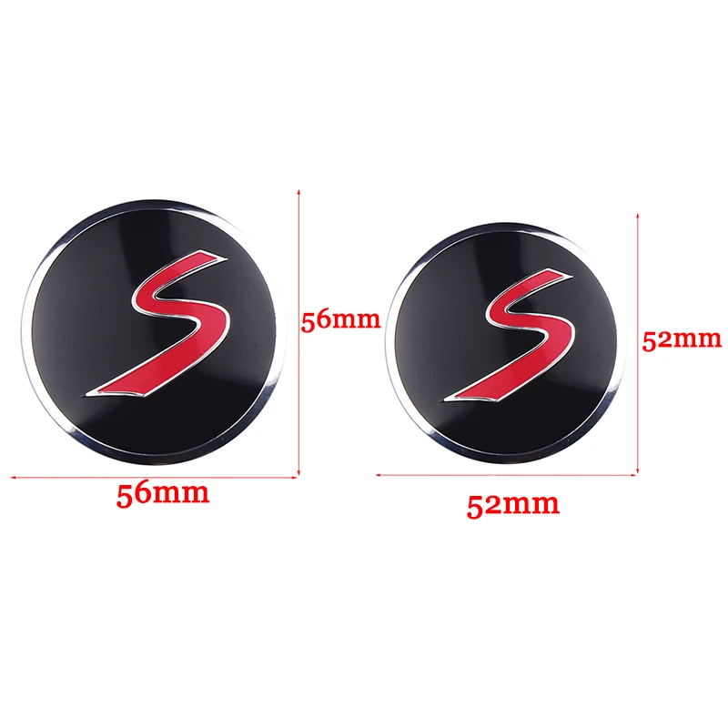 4PC 52MM 56MM Car Styling Wheel Center Cover Hub Caps Sticker Decoration for Mini Cooper S R50 R52 R53 R56 R57 R58 R60 F60 F56
