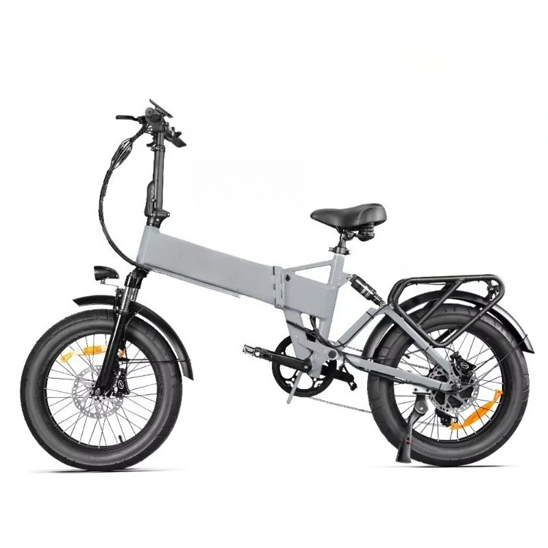 48v 250w Folding Fatbike Bicycle Lithium Battery Power 20 Inch Portable Ebike 7 Speeds Alarm for City Road Adults 50km