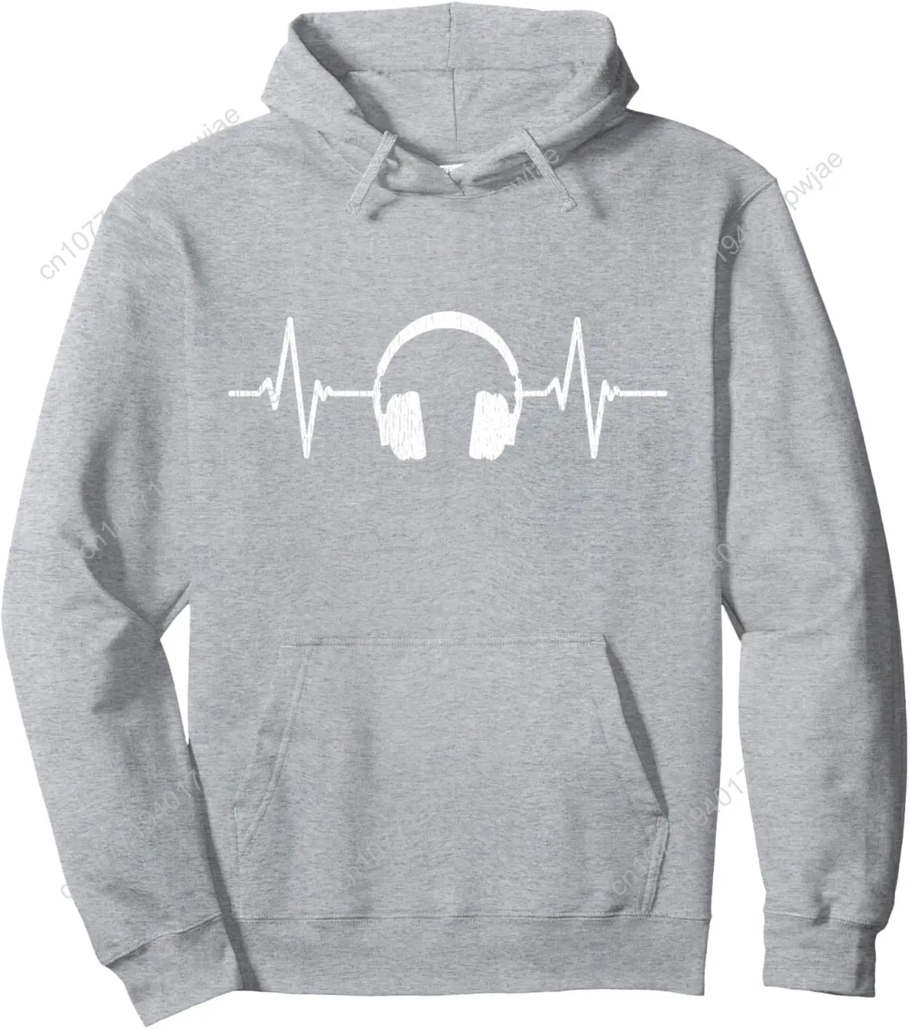 Cool Music Lover Producer DJ Present Heartbeat Headphones Pullover Hoodie