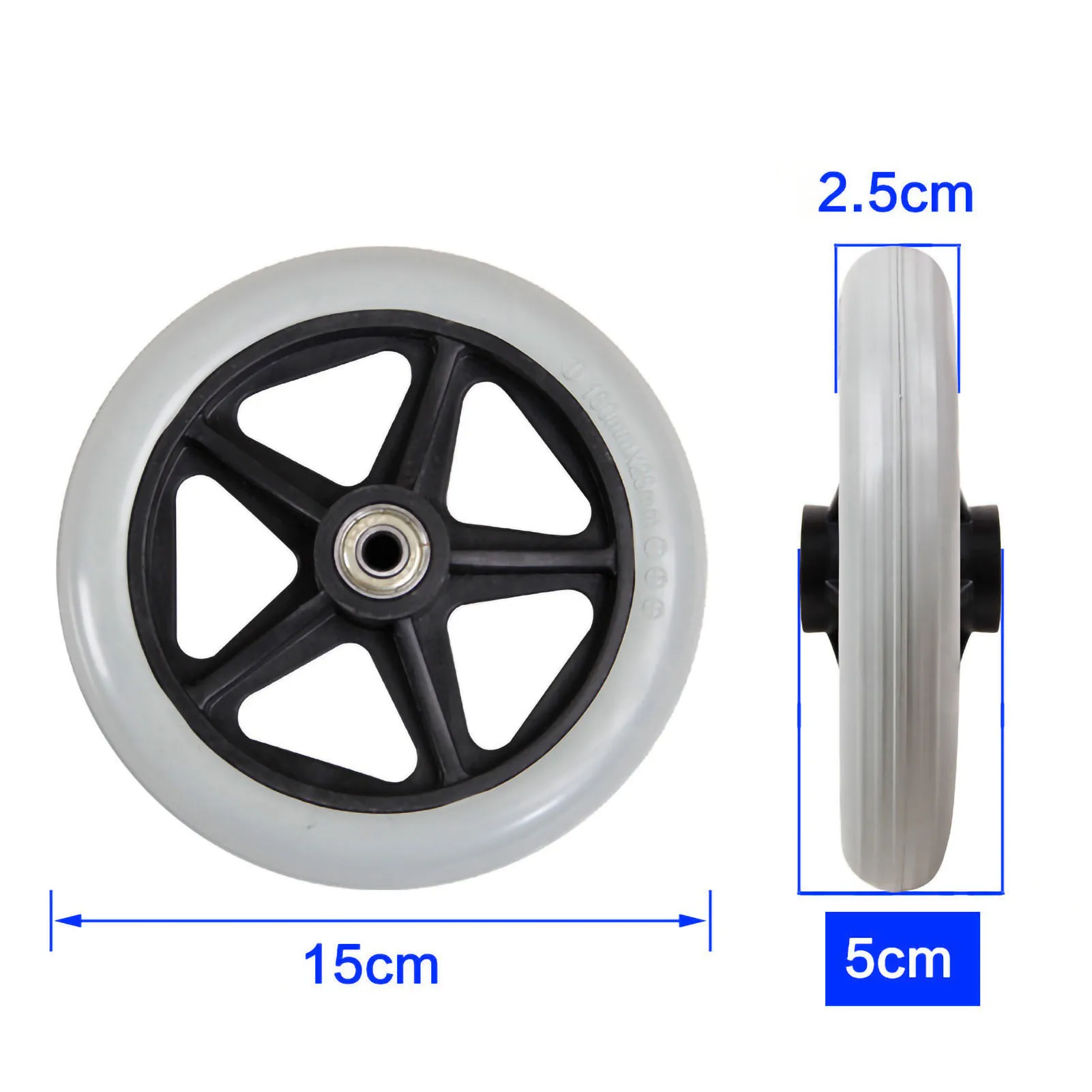 Wheelchair Caster Wheelchair Front Wheel 6 Inch Wheelchair Casters Small Cart Rollers Chair Wheel for Wheelchair Accessories