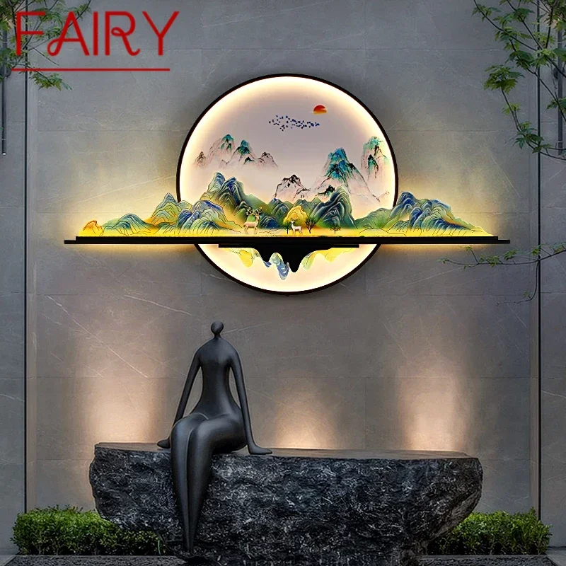 

FAIRY Outdoor Mural Lamp LED 1 Meter Diameter Circular Landscape Waterproof Mural Villa Courtyard Garden Decoration Painting