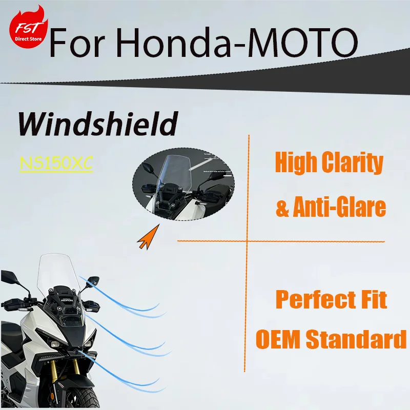 

Custom Front Windshield for Honda NS150XC & ADV150, Motorcycle Modified Wind Deflector Accessories