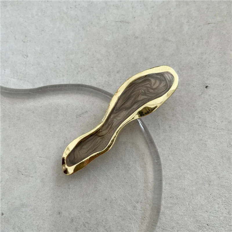 Temperament And Beautiful Drop Oil Alloy Barrettes Side Clip Design Sense Elegant Metal Duckbill Clip Bang Clip Korean Style New