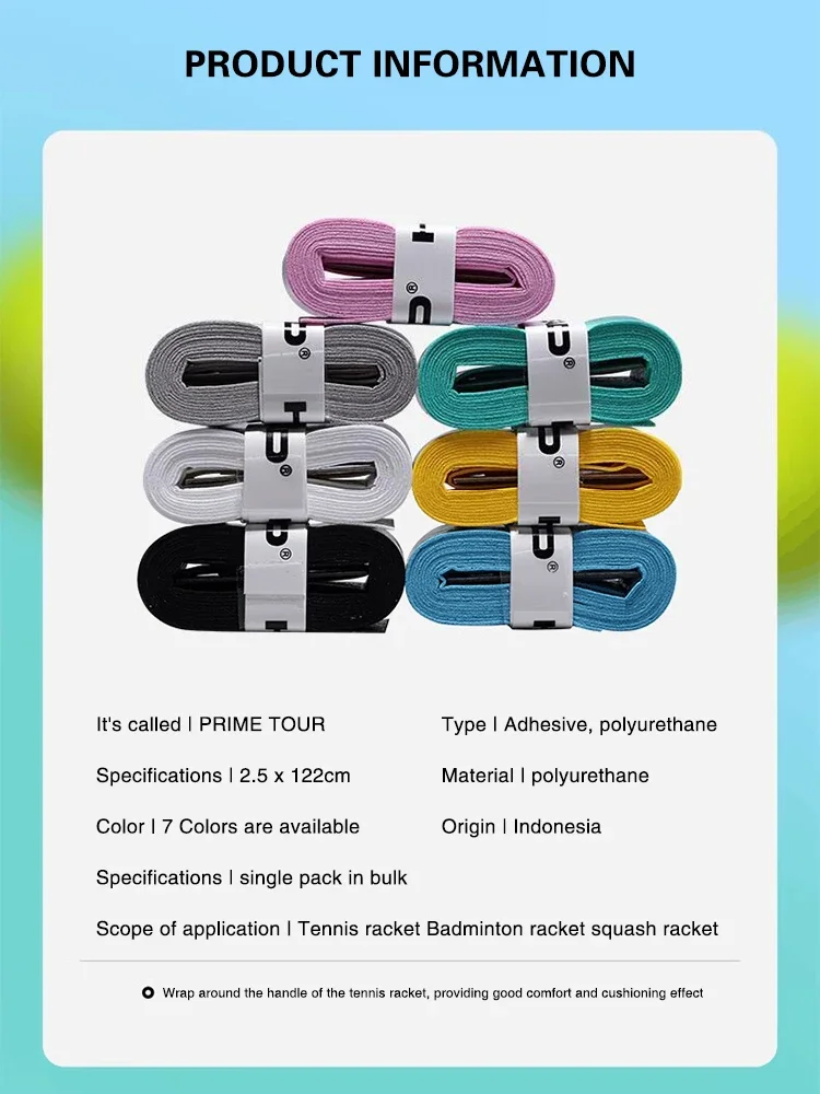 4/12pcs HEAD Tennis Racket Overgrip Sweat Band Absorption Grip PU Badminton Racket Handle Grip Tennis Griptape Padel Racket Grip