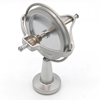 Giroscopio meccanico in metallo Tecnologia nera Tendenza Giocattolo di decompressione Equilibrio Studenti Fisica classica Attrezzatura didattica antigravità