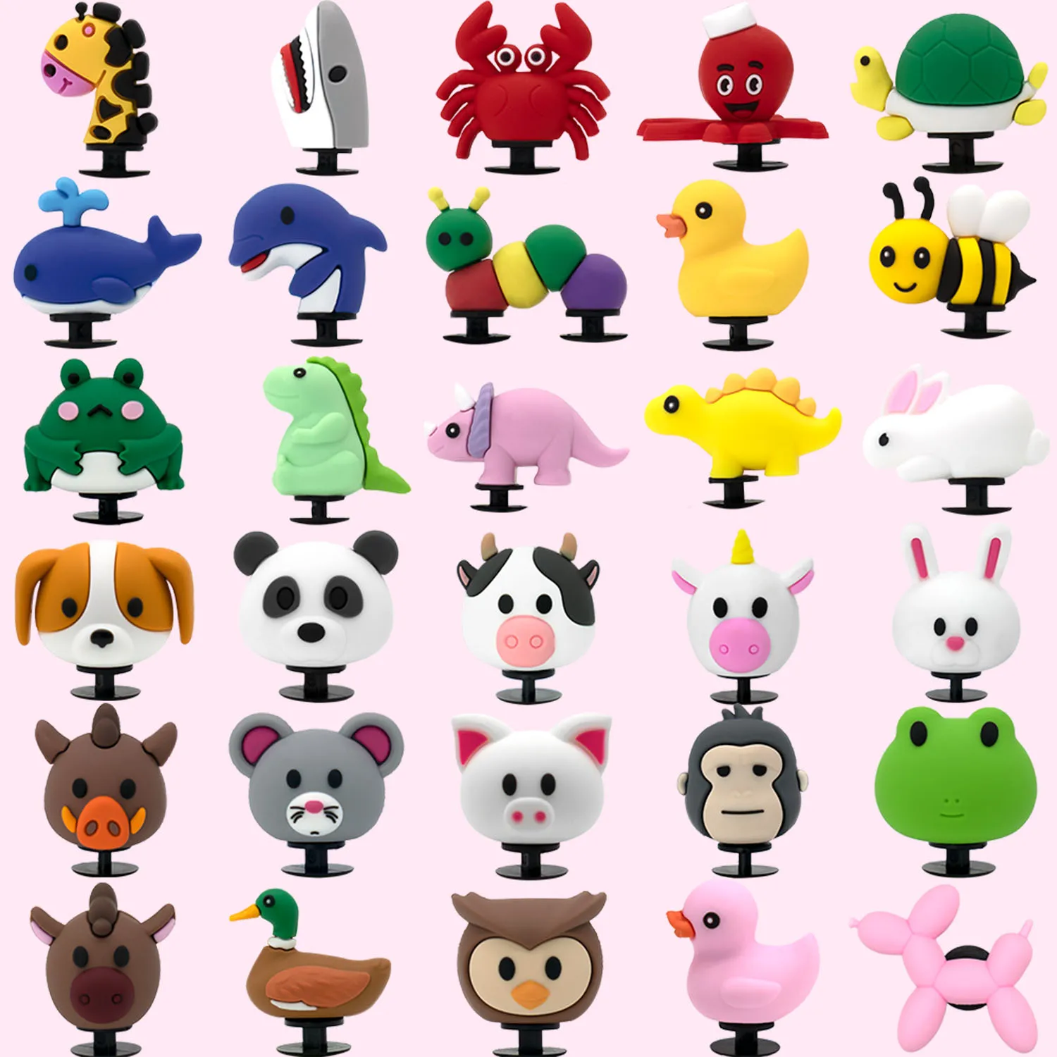 1PCS Cute 3D Animal Shoe Charms Kawaii Duck Dinosaur Owl Panda Cow 3D Shoe Accessories Pins for Women Men Clog Jeans