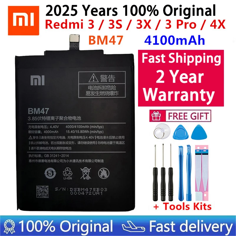 100% Original Battery For Xiaomi Redmi Note Mix Mi 2 2S 3 3S 3X 4 4X 4C 4A 5 5X 5S 5A 6 Mi6 6A 7 9 MI9 M9 SE Pro Plus Batteries image 2
