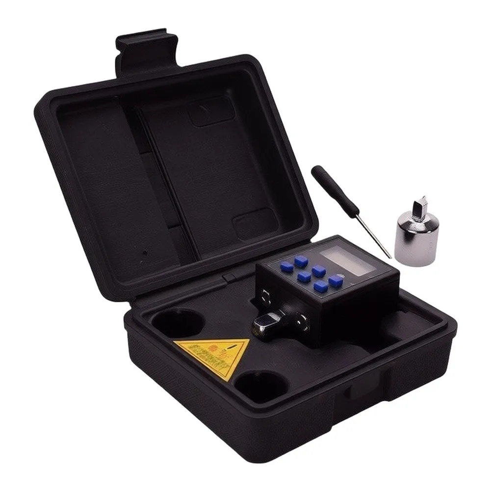 Digital Torque Adapter Compatible with 1/2 inch and 3/8 inch Ratchets Featuring Peak Hold Mode and 1/4 inch Square Drive Adapter