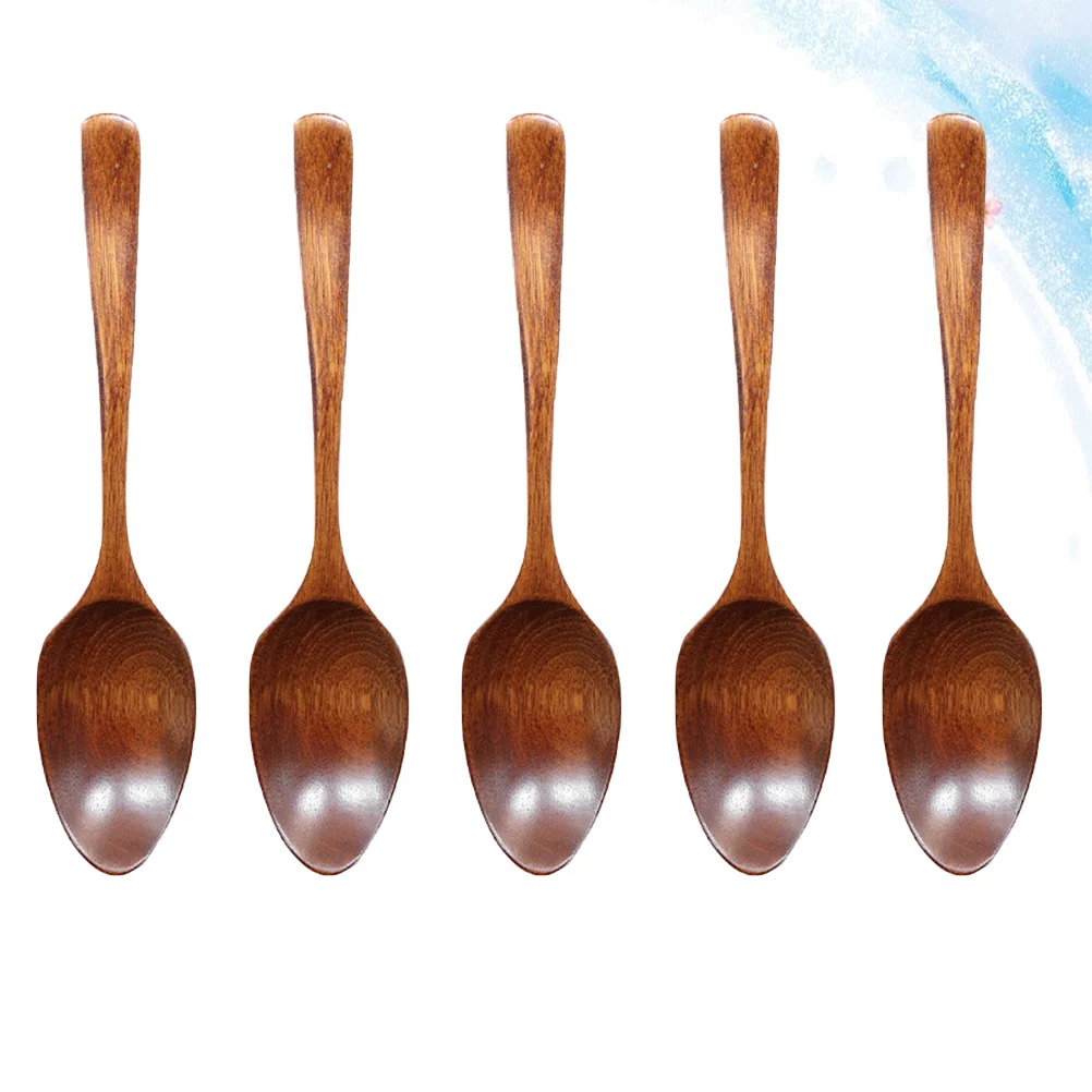 5Pcs Real Wooden Sp… - image