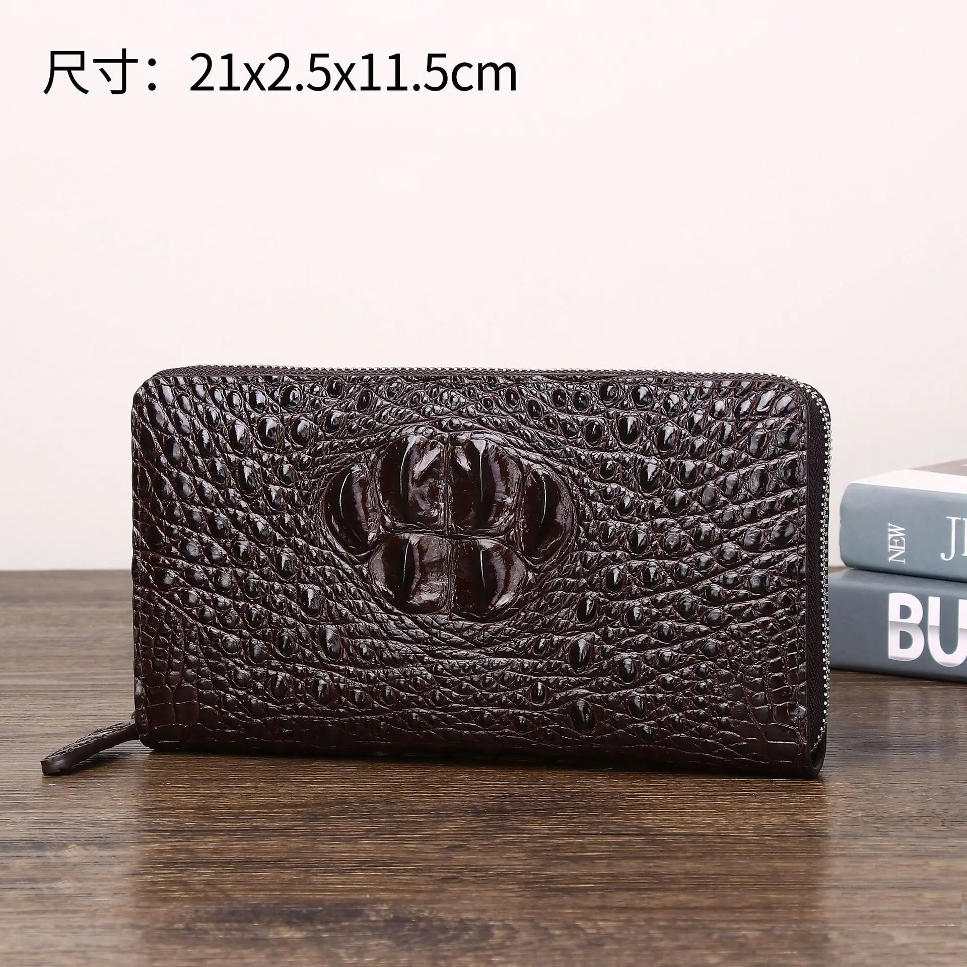 Men Crocodile Wallets Patterned Men's Purse Small Handbag Genuine Leather Grab Multifunctional Multi Card Phone Bag Fashionable