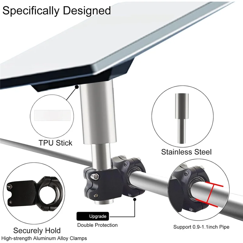 

For Starlink Mini Mount Kit For RV, Yacht, Camper - Roof Rack & Pole Clamp Mount With Stainless Steel Pipe